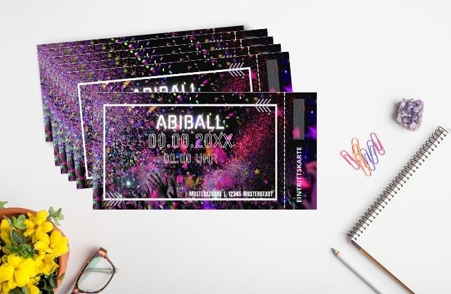 Abiball-Karten Design
