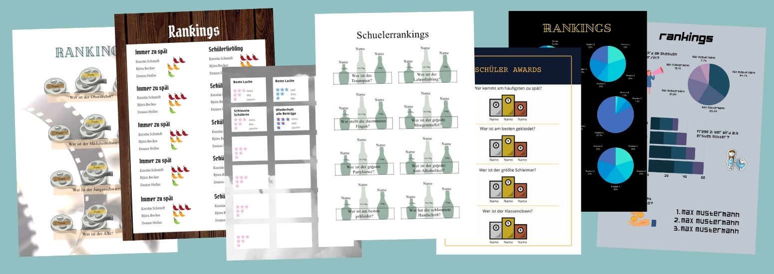 Schülerranking Ideen und Vorlagen